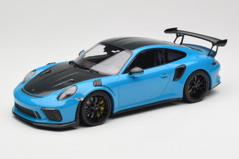 Porsche 911 991.2 GT3 RS Weissach Package Shark Blue Cerchi Magnesio Neri Minichamps 1:18 153068224 Pressofusione