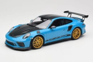 Porsche 911 991.2 GT3 RS Weissach Package Shark Blue Wording Cerchi Magnesio Dorati Minichamps 1:18 153068237 Pressofusione