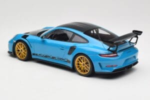 Porsche 911 991.2 GT3 RS Weissach Package Shark Blue Wording Cerchi Magnesio Dorati Minichamps 1:18 153068237 Pressofusione — immagine 5 di 6