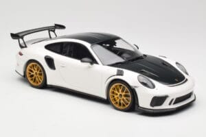 Porsche 911 991.2 GT3 RS Weissach Package Bianco Cerchi Magnesio Dorati Minichamps 1:18 153068238 Pressofusione — immagine 4 di 6