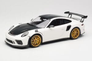 Porsche 911 991.2 GT3 RS Weissach Package Bianco Cerchi Magnesio Dorati Minichamps 1:18 153068238 Pressofusione