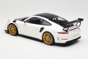 Porsche 911 991.2 GT3 RS Weissach Package Bianco Cerchi Magnesio Dorati Minichamps 1:18 153068238 Pressofusione — immagine 5 di 6