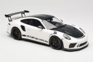 Porsche 911 991.2 GT3 RS Weissach Package Bianco Wording Cerchi Magnesio Neri Minichamps 1:18 153068225 Pressofusione — immagine 4 di 6