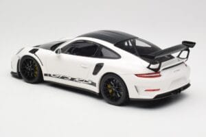 Porsche 911 991.2 GT3 RS Weissach Package Bianco Wording Cerchi Magnesio Neri Minichamps 1:18 153068225 Pressofusione — immagine 5 di 6