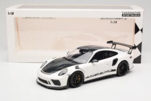 Porsche 911 991.2 GT3 RS Weissach Package Bianco Wording Cerchi Magnesio Neri Minichamps 1:18 153068225 Pressofusione — immagine 6 di 6