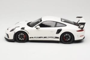 Porsche 911 991.2 GT3 RS Bianco con Cerchi Neri Minichamps 1:18 155068224 Pressofusione — immagine 3 di 6