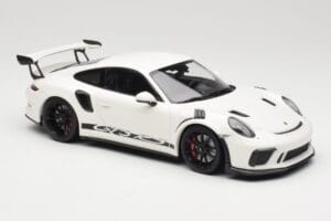 Porsche 911 991.2 GT3 RS Bianco con Cerchi Neri Minichamps 1:18 155068224 Pressofusione — immagine 4 di 6