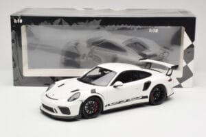 Porsche 911 991.2 GT3 RS Bianco con Cerchi Neri Minichamps 1:18 155068224 Pressofusione — immagine 6 di 6