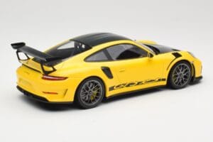 Porsche 911 991.2 GT3 RS Giallo Weissach Package Platinum Wheels Minichamps 1:18 155068221 Pressofusione — immagine 2 di 6