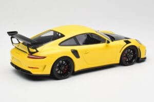 Porsche 911 991.2 GT3 RS Giallo con Cerchi Neri Minichamps 1:18 155068231 Pressofusione — immagine 2 di 6