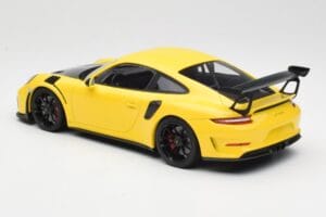 Porsche 911 991.2 GT3 RS Giallo con Cerchi Neri Minichamps 1:18 155068231 Pressofusione — immagine 5 di 6