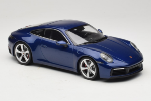 Porsche 911 992 Carrera 4S Blue Metallic Minichamps 1:18 153067327 Pressofusione — immagine 4 di 6
