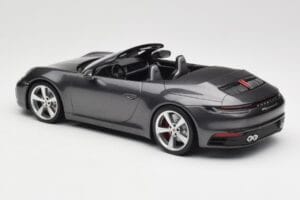 Porsche 911 992 Carrera 4S Cabriolet Agate Grey Metallic Minichamps 1:18 155067336 Pressofusione — immagine 5 di 6