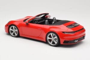 Porsche 911 992 Carrera 4S Cabriolet Rosso Minichamps 1:18 155067331 Pressofusione — immagine 5 di 6