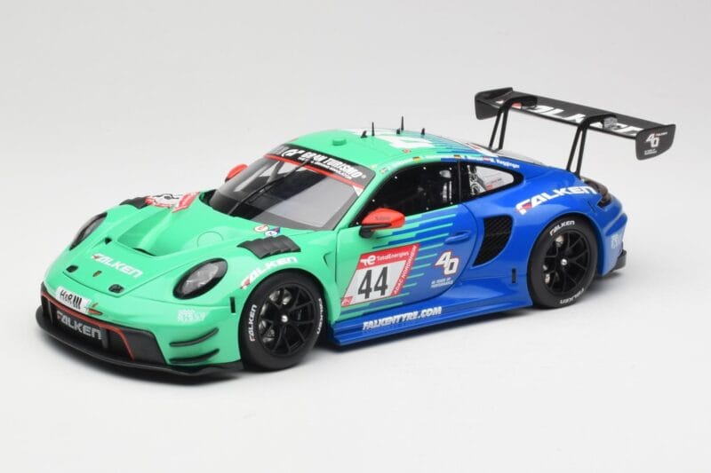 Porsche 911 992 GT3 R Falken #44 D. Eriksson / T. Heinemann 24 Hours of Nurburgring 2023 Minichamps 1:18 113236344 Pressofusi