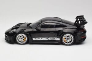 Porsche 911 992 GT3 RS Nero Con Cerchi Argento Minichamps 1:18 155062231 Pressofusione — immagine 3 di 6