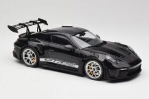 Porsche 911 992 GT3 RS Nero Con Cerchi Argento Minichamps 1:18 155062231 Pressofusione — immagine 4 di 6