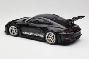 Porsche 911 992 GT3 RS Nero Con Cerchi Argento Minichamps 1:18 155062231 Pressofusione — immagine 5 di 6