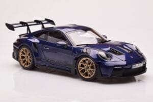 Porsche 911 992 GT3 RS Gentian Blu Metallizzato Norev 1:18 187363 Pressofusione — immagine 6 di 8