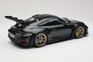 Porsche 911 992 GT3 RS Jet Green Metallic Black Norev 1:12 127532 Pressofusione — immagine 2 di 6
