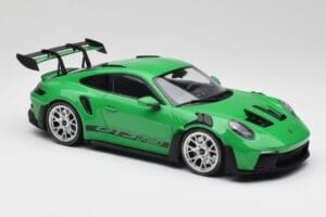 Porsche 911 992 GT3 RS Python Verde & Cerchi Argento & Decor Nero Minichamps 1:18 153062235 Pressofusione — immagine 4 di 6