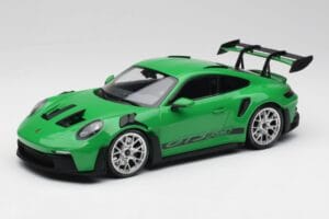 Porsche 911 992 GT3 RS Python Verde & Cerchi Argento & Decor Nero Minichamps 1:18 153062235 Pressofusione