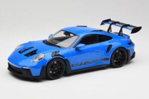 Porsche 911 992 GT3 RS Shark Blu & Cerchi Neri Minichamps 1:18 153062233 Pressofusione