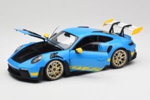 Porsche 911 992 GT3 RS Shark Blu & Giallo Decor Concept Minichamps 1:18 911992001 Pressofusione — immagine 2 di 8