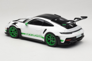Porsche 911 992 GT3 RS Tribute to Carrera RS White Python Green Norev 1:18 187372 Pressofusione — immagine 7 di 8