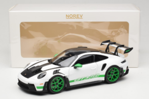 Porsche 911 992 GT3 RS Tribute to Carrera RS White Python Green Norev 1:18 187372 Pressofusione — immagine 8 di 8
