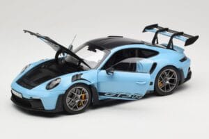Porsche 911 992 GT3 RS Weissach Pack Gulf Blue Norev 1:18 187367 Pressofusione — immagine 2 di 8