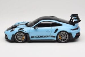 Porsche 911 992 GT3 RS Weissach Pack Gulf Blue Norev 1:18 187367 Pressofusione — immagine 4 di 8