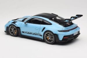 Porsche 911 992 GT3 RS Weissach Pack Gulf Blue Norev 1:18 187367 Pressofusione — immagine 7 di 8