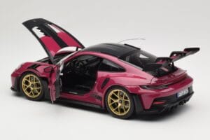 Porsche 911 992 GT3 RS Weissach Package Ruby Star Norev 1:18 187370 Pressofusione — immagine 5 di 8