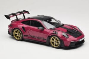 Porsche 911 992 GT3 RS Weissach Package Ruby Star Norev 1:18 187370 Pressofusione — immagine 6 di 8
