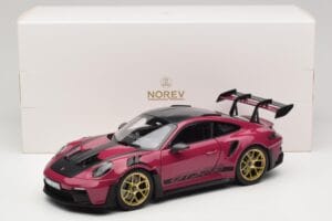 Porsche 911 992 GT3 RS Weissach Package Ruby Star Norev 1:18 187370 Pressofusione — immagine 8 di 8