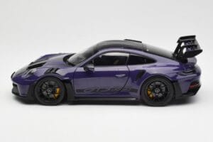 Porsche 911 992 GT3 RS Weissach Package Ultraviolet Norev 1:18 187368 Pressofusione — immagine 4 di 8