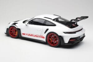 Porsche 911 992 GT3 RS Bianco & Pyro Rosso Norev 1:12 127530 Pressofusione — immagine 5 di 6