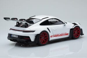 Porsche 911 992 GT3 RS Bianco Pyro Rosso Norev 1:18 187352 Pressofusione — immagine 3 di 8