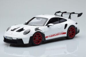 Porsche 911 992 GT3 RS Bianco Pyro Rosso Norev 1:18 187352 Pressofusione