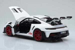 Porsche 911 992 GT3 RS Bianco Pyro Rosso Norev 1:18 187352 Pressofusione — immagine 5 di 8