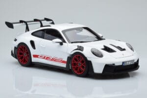 Porsche 911 992 GT3 RS Bianco Pyro Rosso Norev 1:18 187352 Pressofusione — immagine 6 di 8