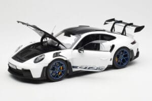 Porsche 911 992 GT3 Weissach Package Bianco & Blu Indigo Norev 1:18 187353 Pressofusione — immagine 2 di 8