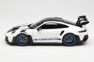 Porsche 911 992 GT3 Weissach Package Bianco & Blu Indigo Norev 1:18 187353 Pressofusione — immagine 4 di 8