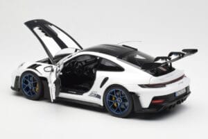 Porsche 911 992 GT3 Weissach Package Bianco & Blu Indigo Norev 1:18 187353 Pressofusione — immagine 5 di 8