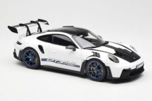 Porsche 911 992 GT3 Weissach Package Bianco & Blu Indigo Norev 1:18 187353 Pressofusione — immagine 6 di 8