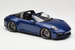 Porsche 911 992 Targa 4 GTS Blue Metallic Minichamps 1:18 155061060 Pressofusione — immagine 4 di 6