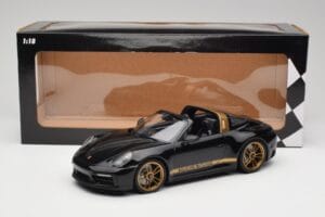 Porsche 911 992 Targa Porsche Design Nero & Oro Concept Minichamps 1:18 PORSCHE001 Pressofusione — immagine 6 di 6