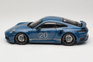 Porsche 911 992 Turbo S Coupe Sport Design Blu Minichamps 1:18 113069073 Pressofusione — immagine 4 di 8
