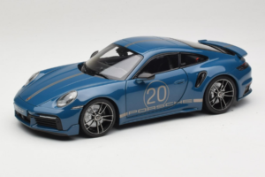 Porsche 911 992 Turbo S Coupe Sport Design Blu Minichamps 1:18 113069073 Pressofusione